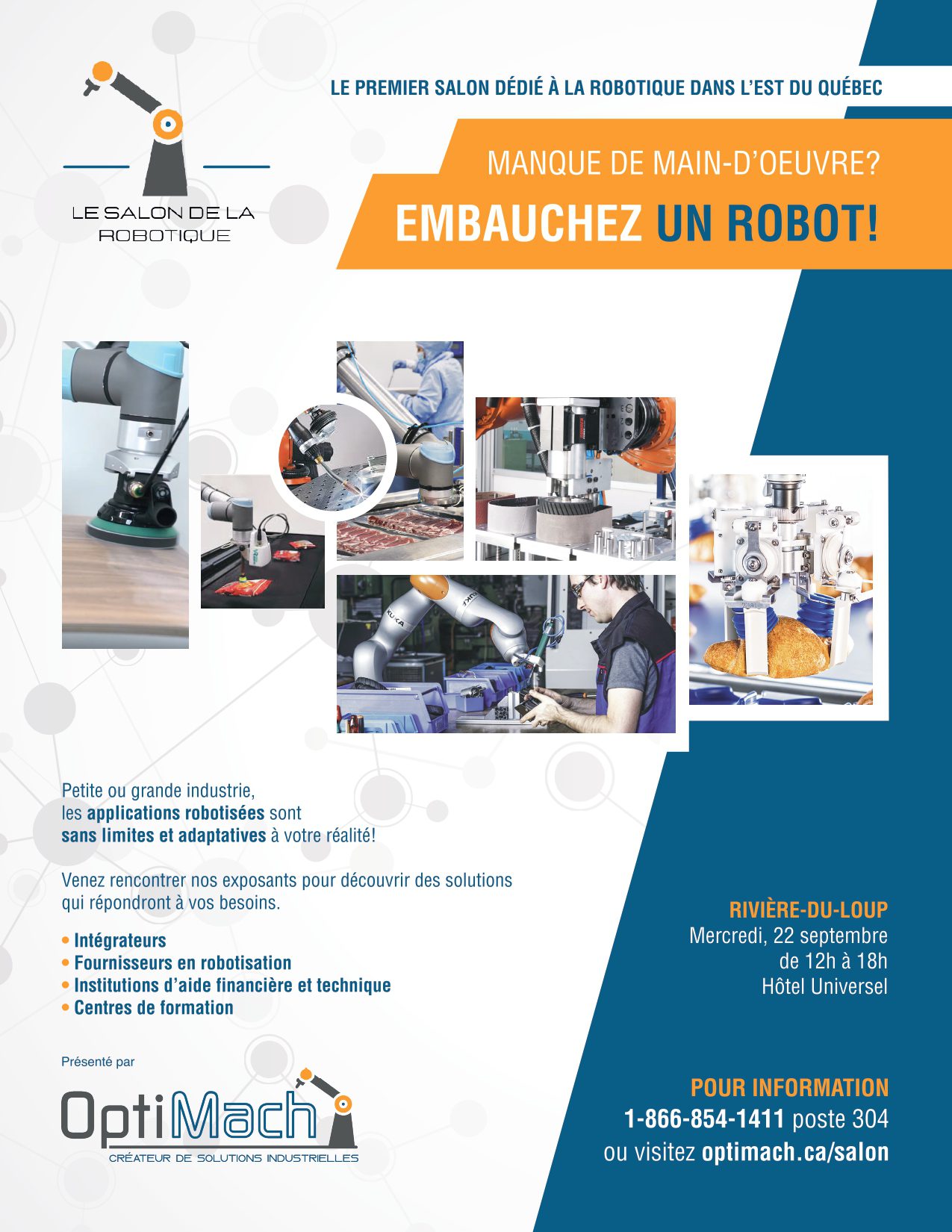Invitation au Salon de la robotique de Rivière-du-Loup le 22 septembre 2021